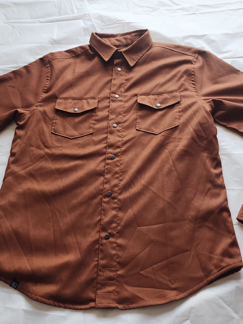 FLYLOW GEAR MEN'S BROSE WORK SHIRT BROWN SIZE LARGE IS USED...MSRP $125